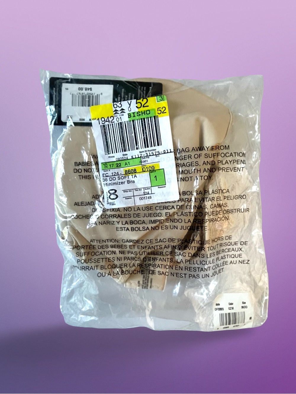 Bali 3385 Passion for Comfort Taupe Minimizer Underwire Bra Sz 36DD - Picture 6 of 9
